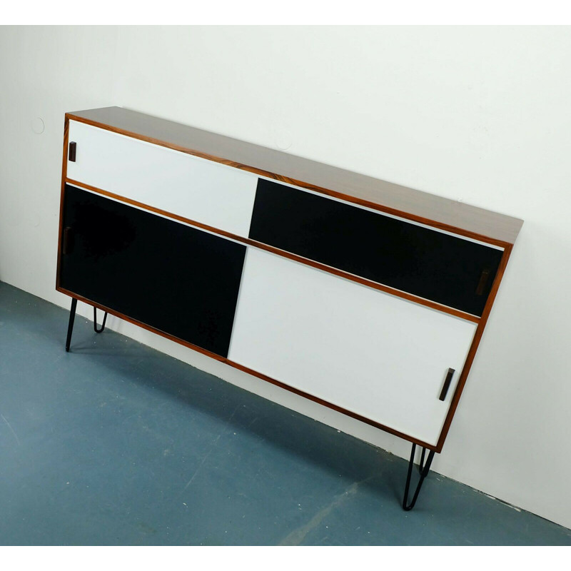 Vintage Sideboard in Rosewood black and white Germany 1960s