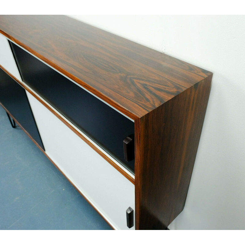 Vintage Sideboard in Rosewood black and white Germany 1960s