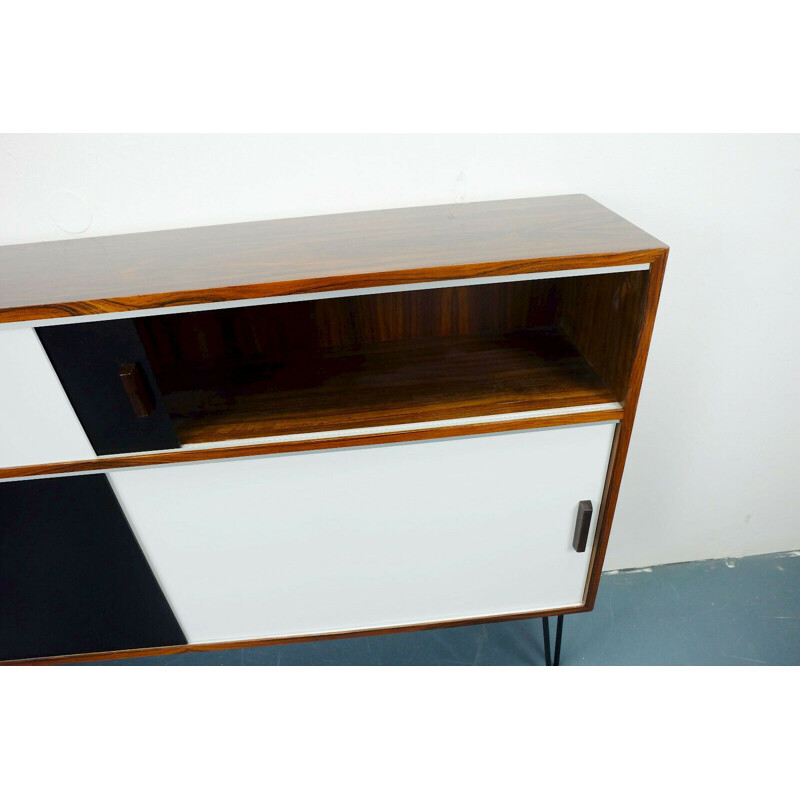 Vintage Sideboard in Rosewood black and white Germany 1960s