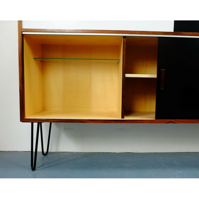 Vintage Sideboard in Rosewood black and white Germany 1960s