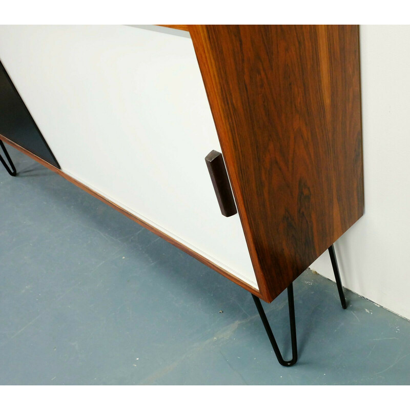 Vintage Sideboard in Rosewood black and white Germany 1960s