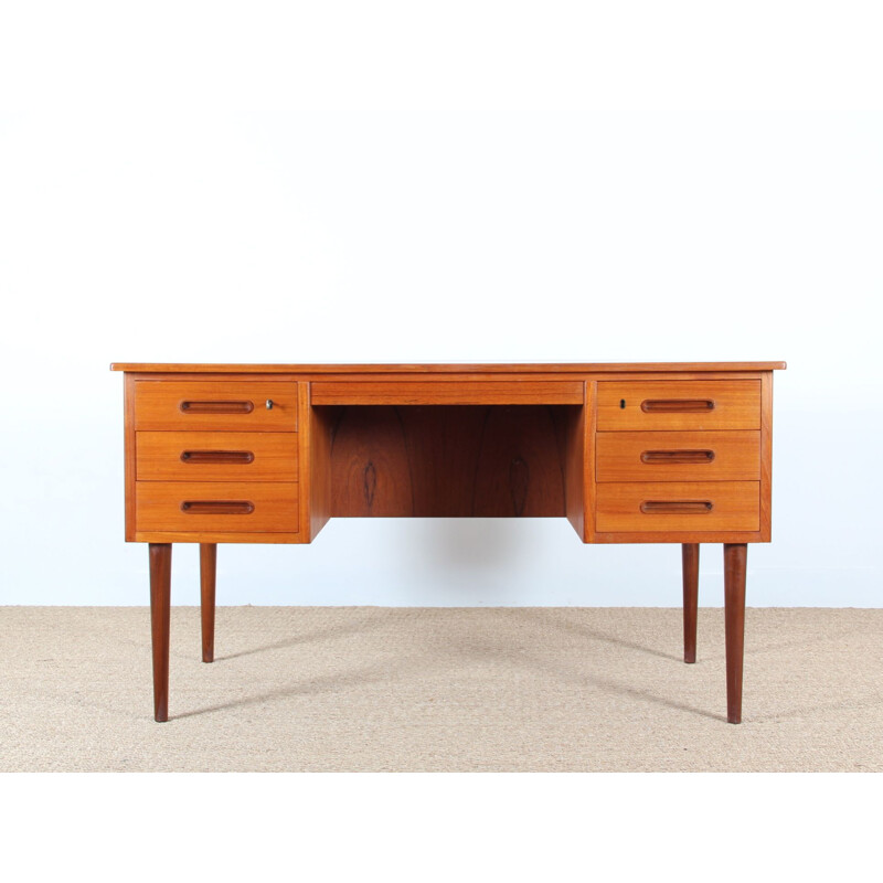 Vintage desk in teak Scandinavian 1960s