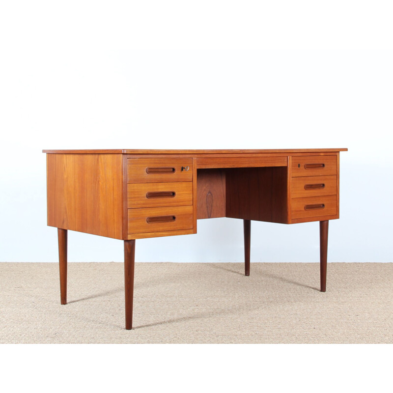 Vintage desk in teak Scandinavian 1960s