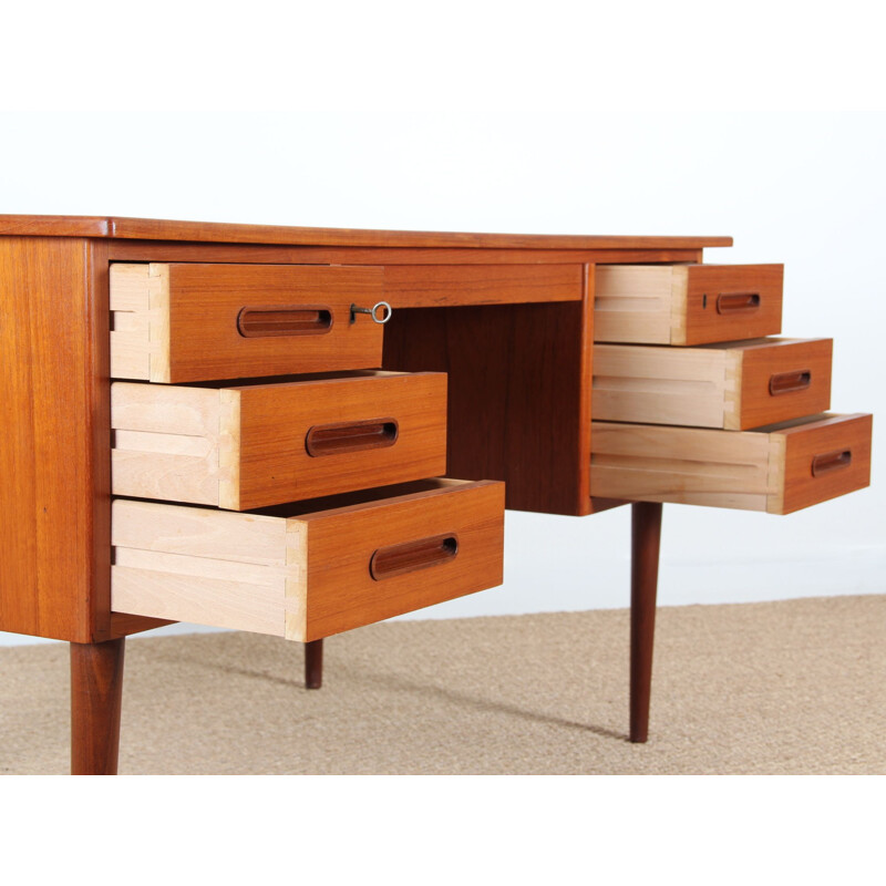 Vintage desk in teak Scandinavian 1960s