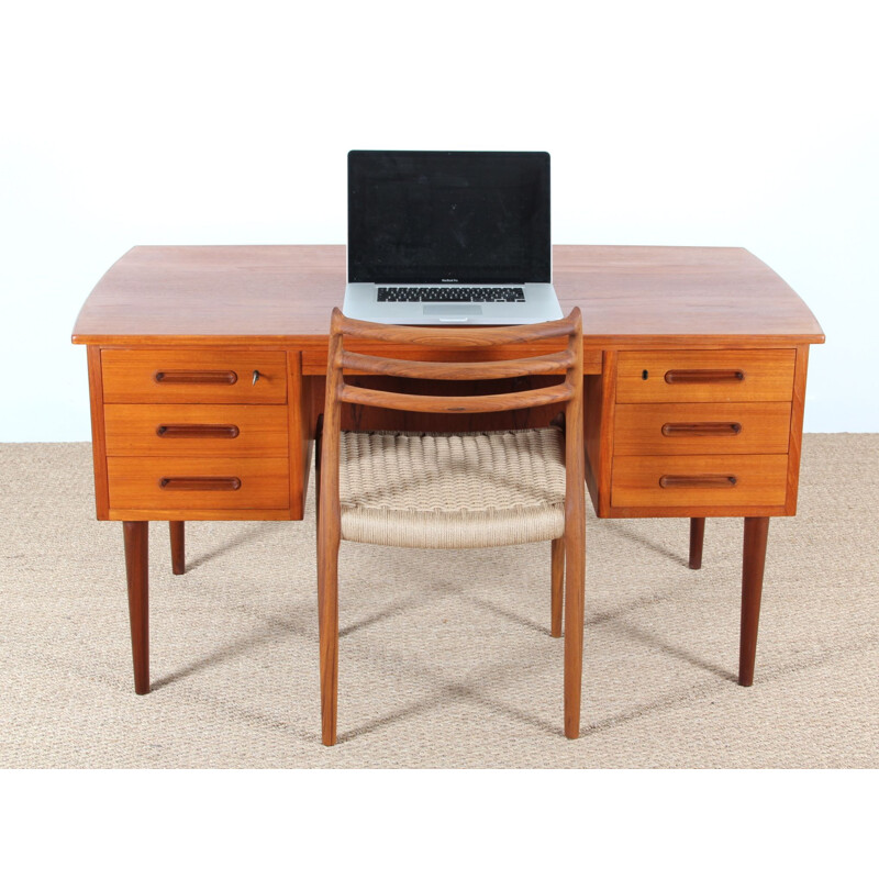 Vintage desk in teak Scandinavian 1960s