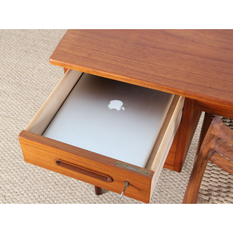 Vintage desk in teak Scandinavian 1960s