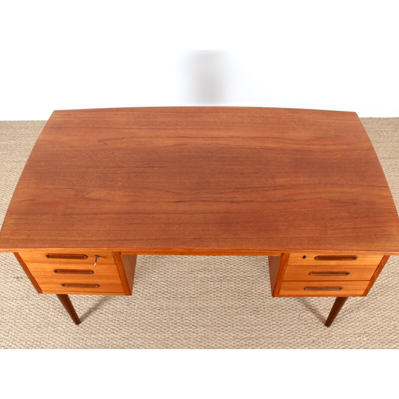 Vintage desk in teak Scandinavian 1960s