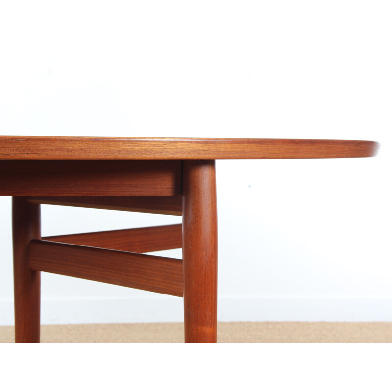 Table à repas vintage modèle 212 scandinave en teck par Arne Vodder pour Sibast Furniture 1950s