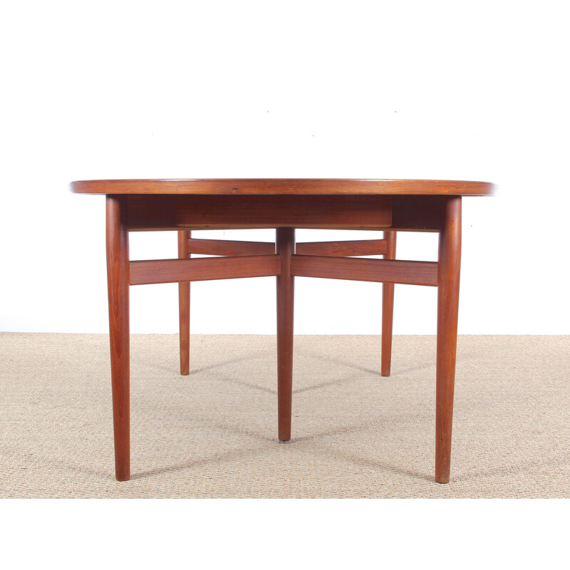 Vintage dining table model 212 Scandinavian teak by Arne Vodder for Sibast Furniture 1950s