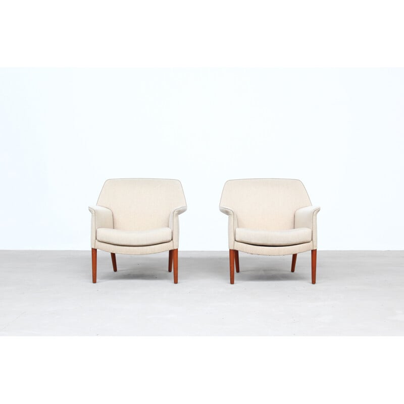 Suite de 2 Fauteuils Vintage par Aksel Bender Madsen et Ejner Larsen pour Fritz Hansen 1950