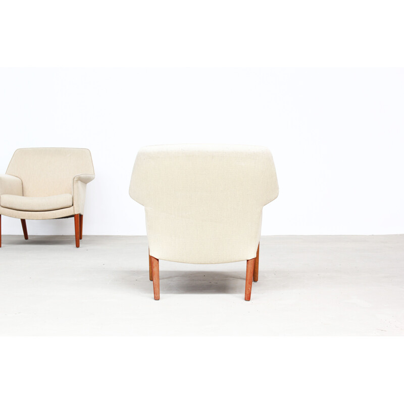 Setof 2 vintage armchairs by Aksel Bender Madsen and Ejner Larsen for Fritz Hansen 1950s