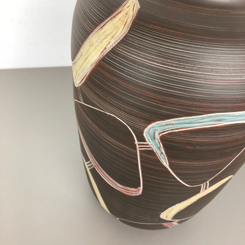 Vase de sol vintage en céramique par Sawa Franz Schwaderlapp des années 1950