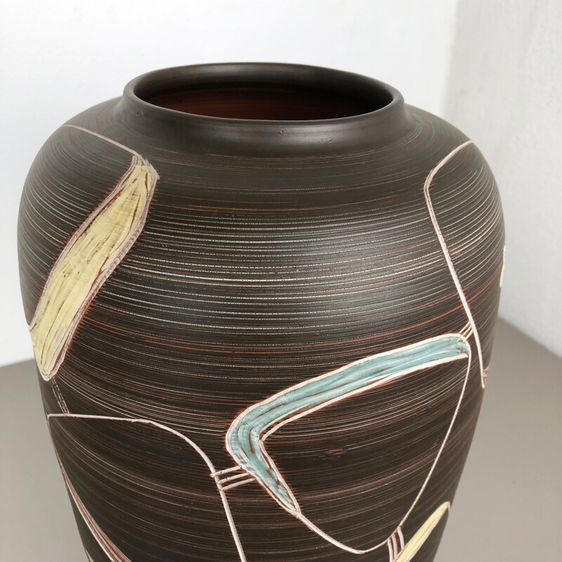 Vase de sol vintage en céramique par Sawa Franz Schwaderlapp des années 1950