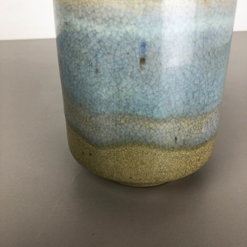 Jarrón abstracto vintage de cerámica de Wendelin Stahl, Alemania 1970