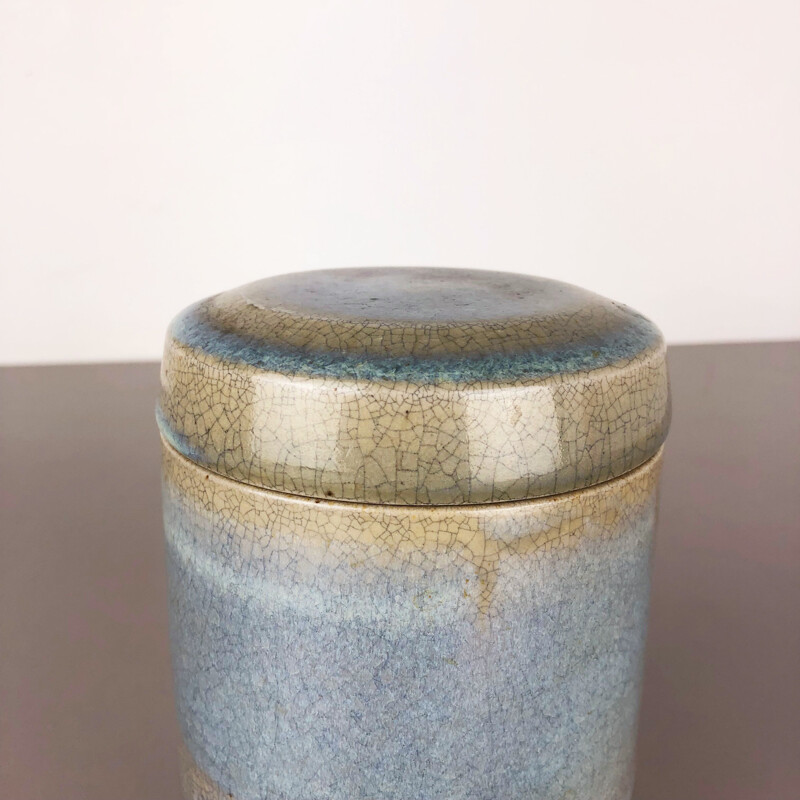 Vaso de cerâmica abstracto vintage de Wendelin Stahl, Alemanha 1970