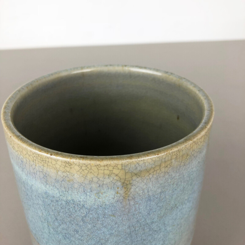 Vaso astratto vintage in ceramica di Wendelin Stahl, Germania 1970