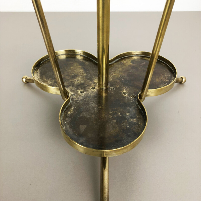 Vintage Brass Umbrella Stand Hollywood Regency 1950s