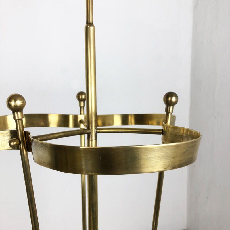 Vintage Brass Umbrella Stand Hollywood Regency 1950s