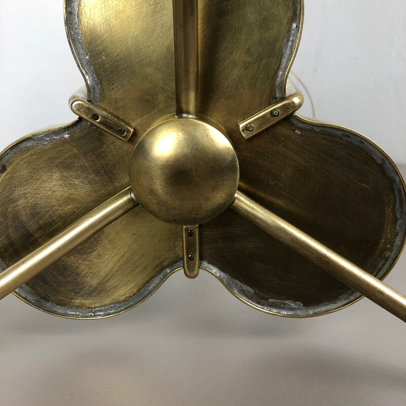 Vintage Brass Umbrella Stand Hollywood Regency 1950s