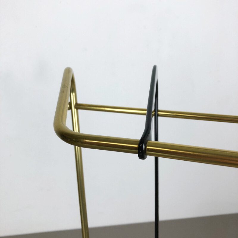 Vintage brass and metal umbrella stand, Germany 1950