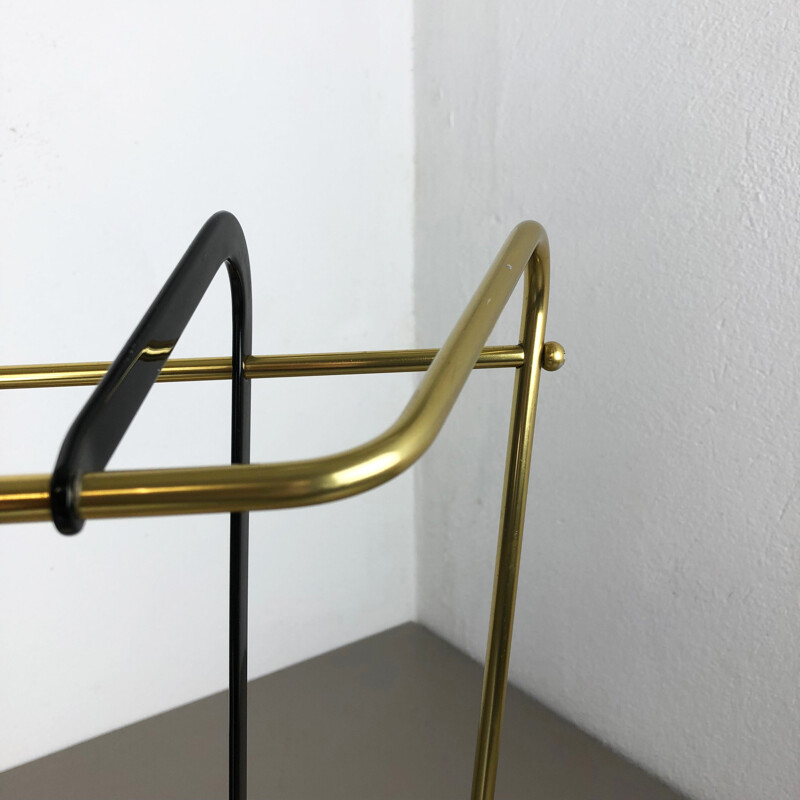 Vintage brass and metal umbrella stand, Germany 1950