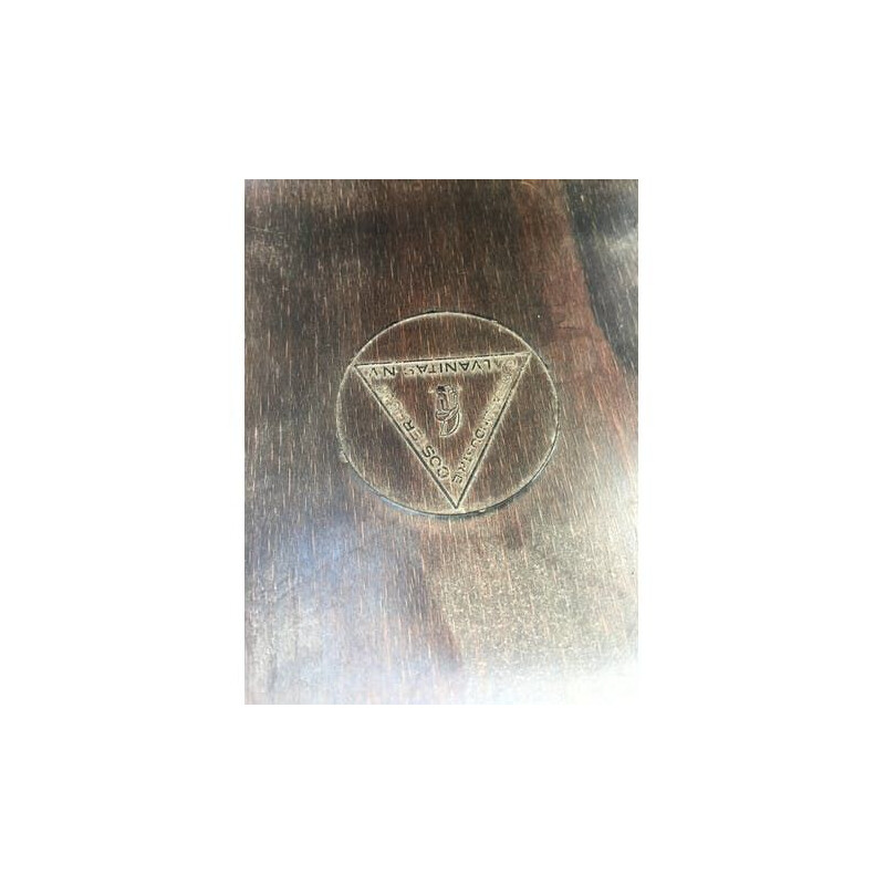 Silla vintage de acero y madera de Frizo Kramer