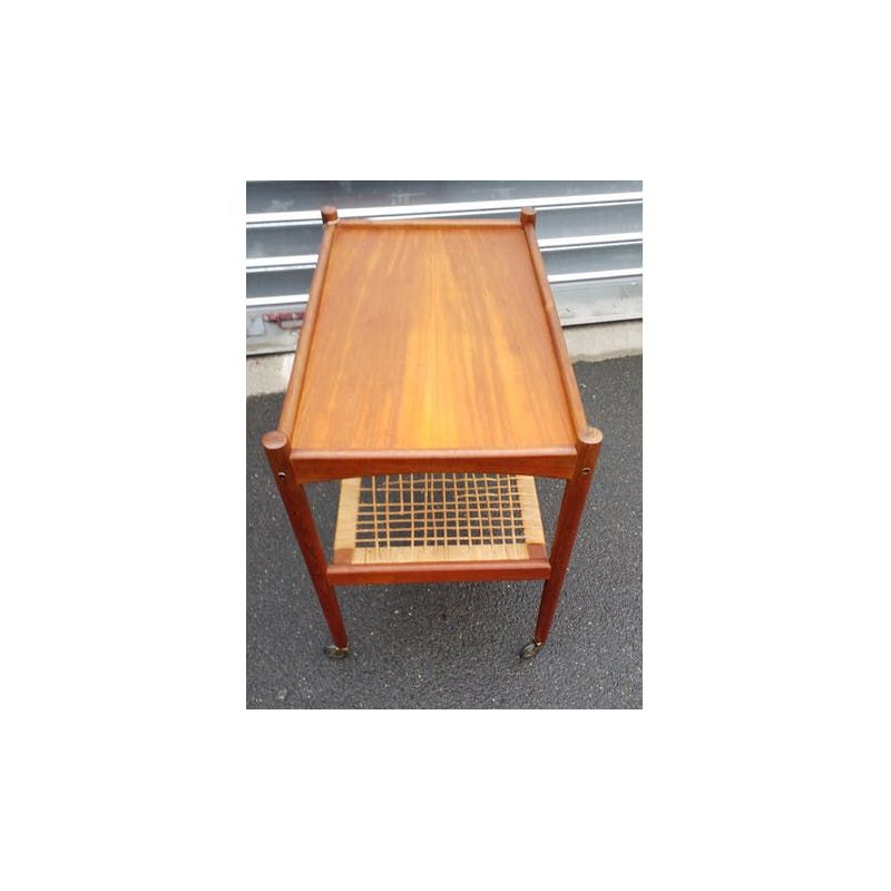 Vintage Scandinavian serving table in teak