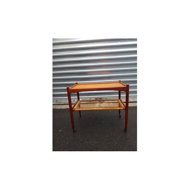 Vintage Scandinavian serving table in teak