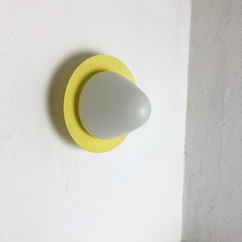 Vintage german sconce by Bega Lights in opaline and metal 1960