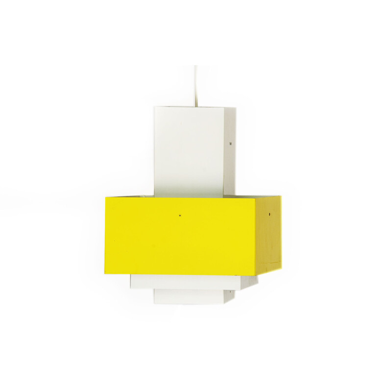 Vintage scandinavian Selectra pendant by Jakobsson pendant in yellow metal 1960