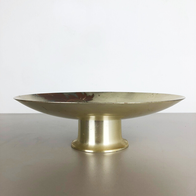Vintage german bowl for WMF Ikora in brown and red metal 1930