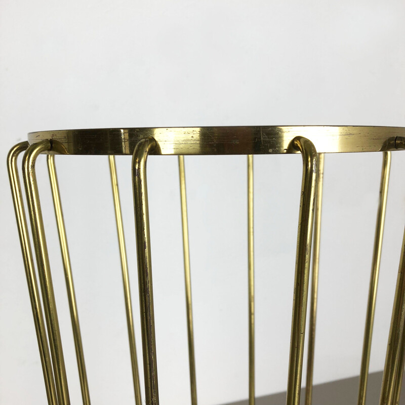 Vintage umbrella stand in brass and metal 1960