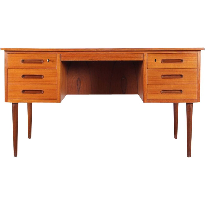 Vintage desk in teak Scandinavian 1960s