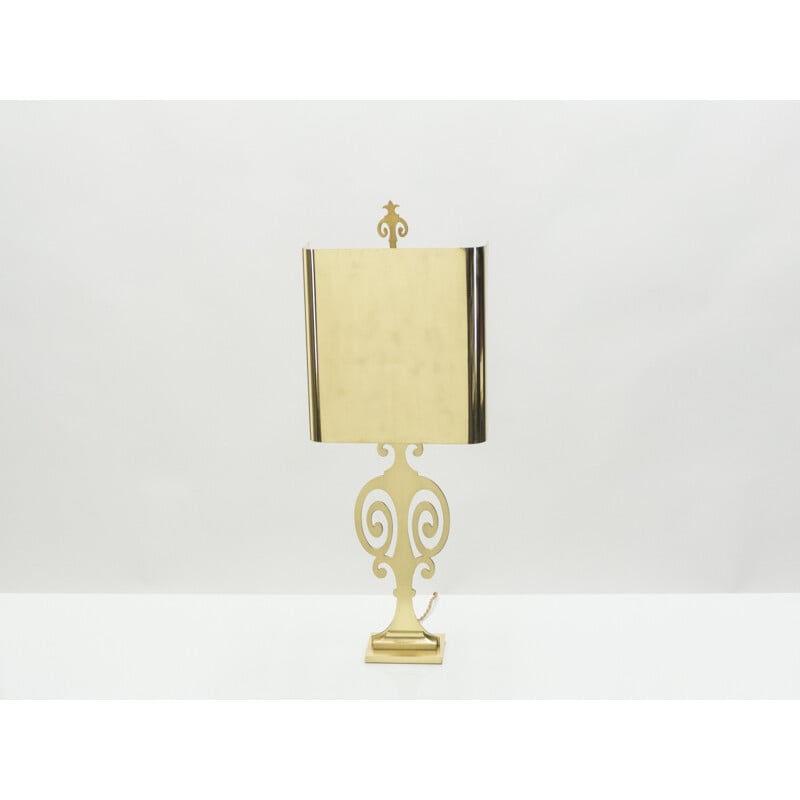 Lampe vintage en laiton pour la Maison Charles, 1970