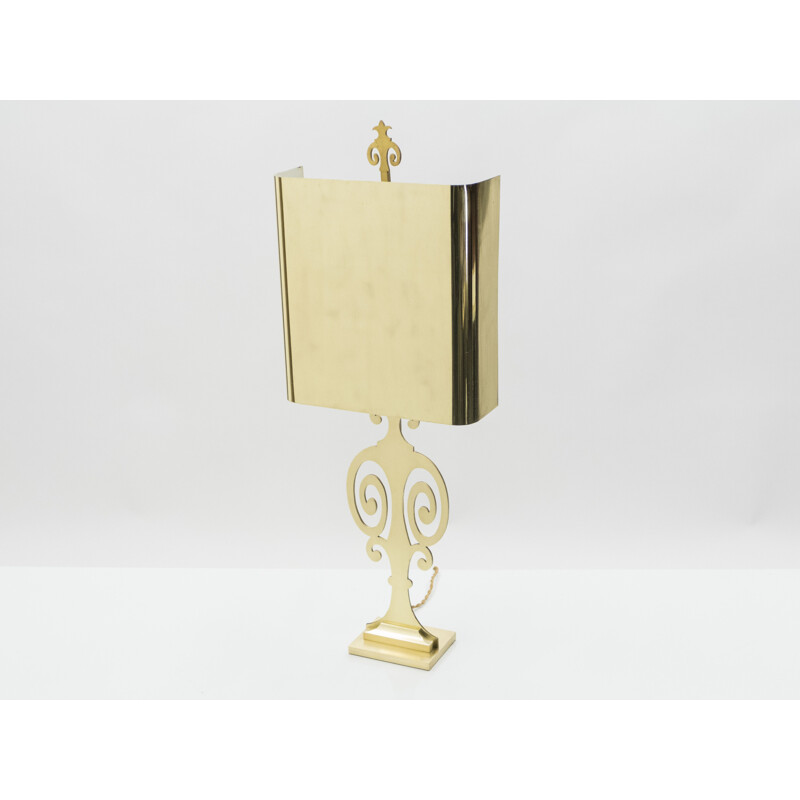 Vintage messing lamp voor Maison Charles, 1970