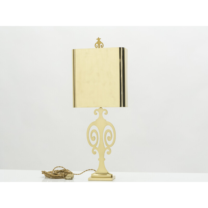 Vintage brass lamp for Maison Charles, 1970