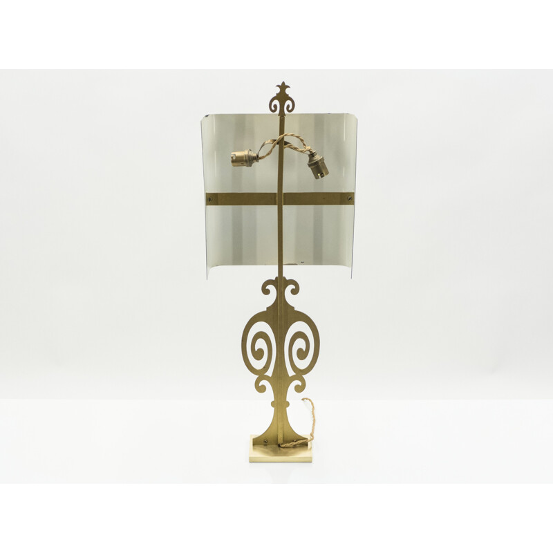 Vintage brass lamp for Maison Charles, 1970
