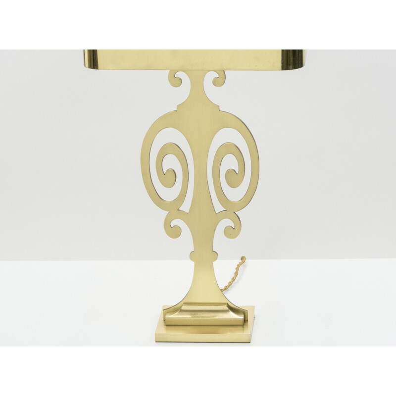 Vintage brass lamp for Maison Charles, 1970