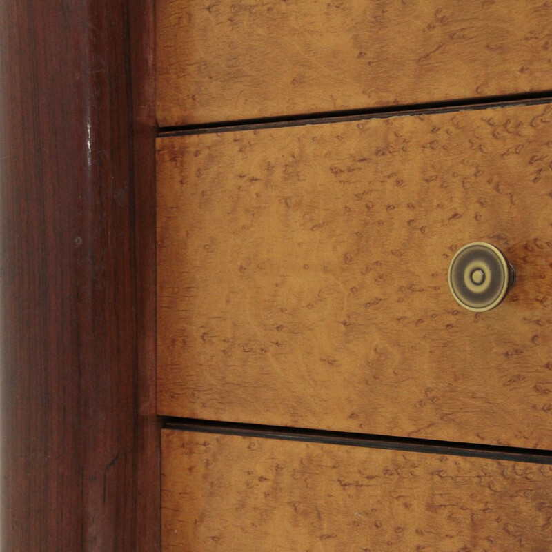 Vintage italian sideboard for La Permanente Del Mobile Cantù in wood and brass 1950