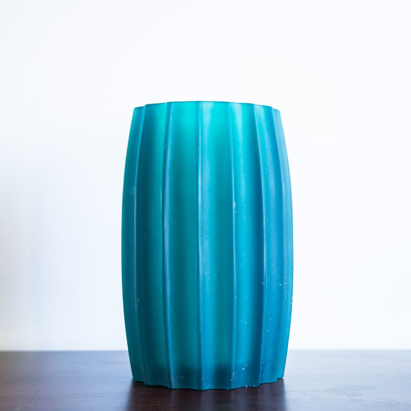 Vase vintage Dorik par Sung Sung pour Acerbis en plastique vert 1990