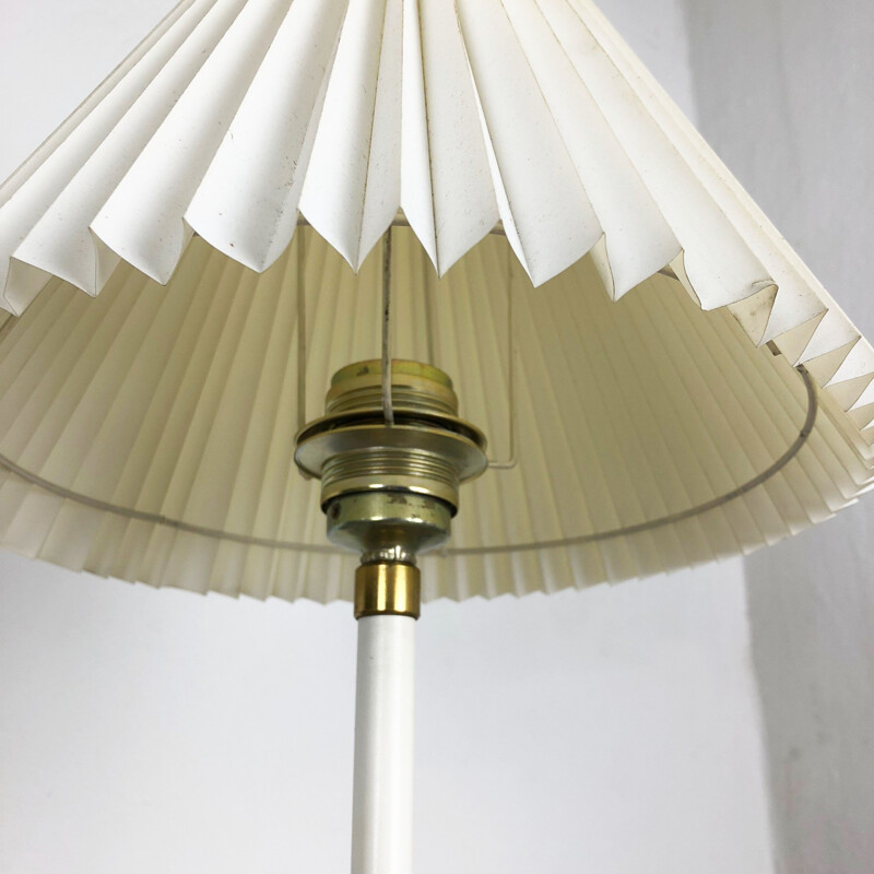 Vintage tripod table lamp in brass and metal, Austria 1960