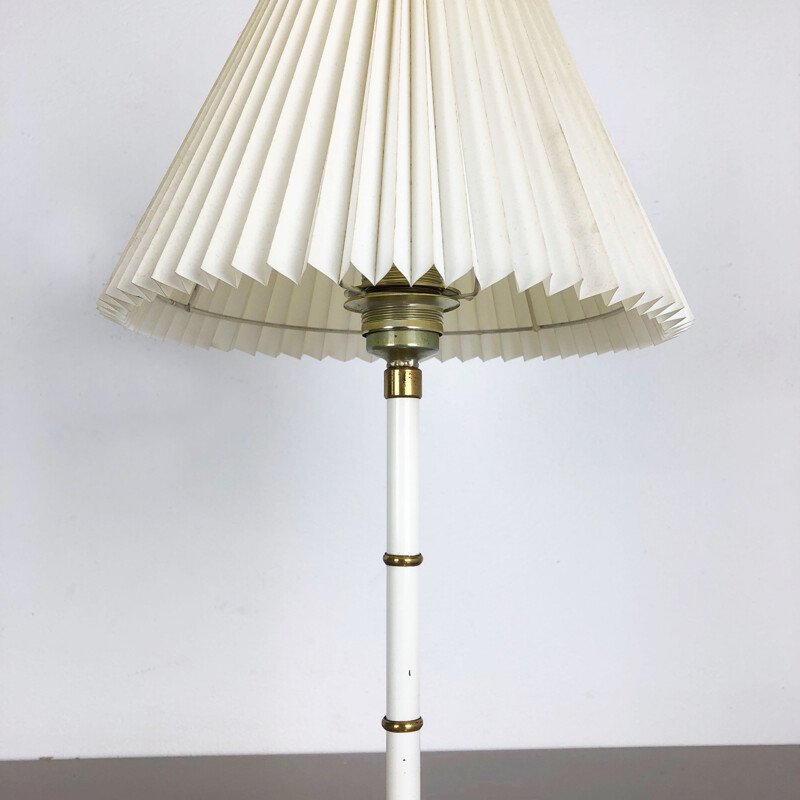 Vintage tripod table lamp in brass and metal, Austria 1960