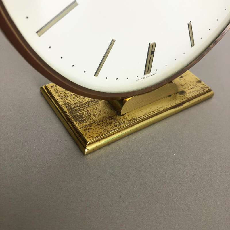 Horloge vintage allemande pour Junghans en laiton et métal 1960