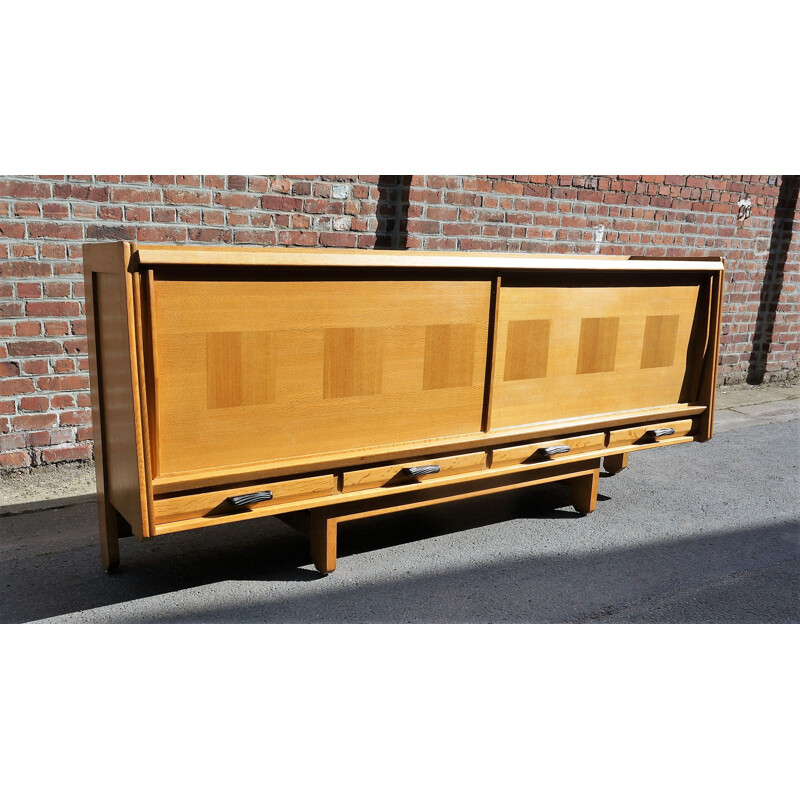Vintage sideboard by Guillerme and Chambron in light oak
