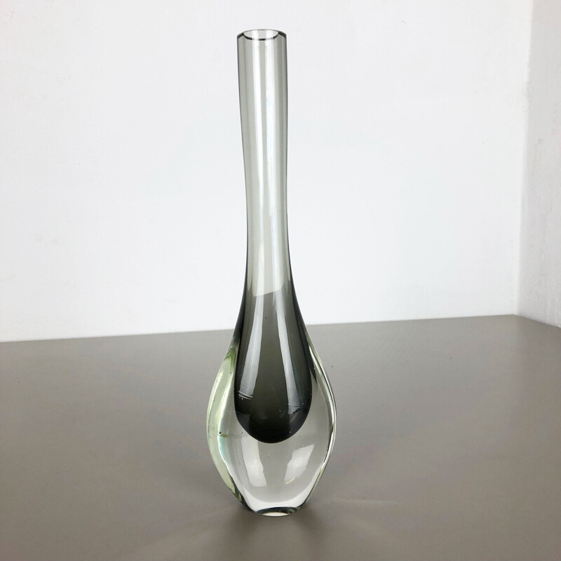 Vintage italian vase by Poli in Murano glass 1970