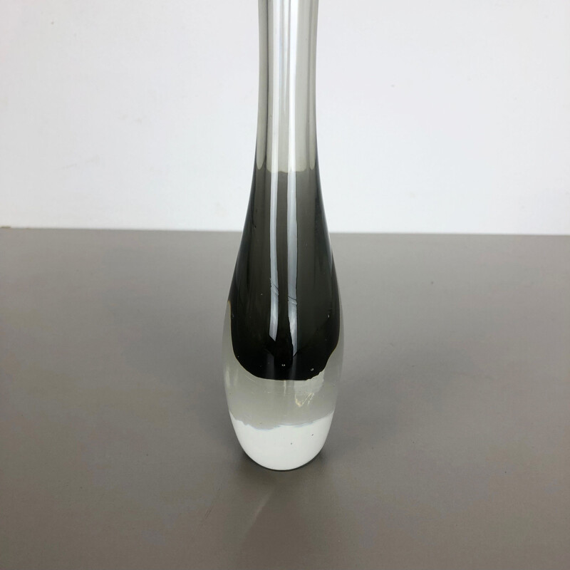 Vintage Italiaanse vaas van Poli in Murano glas 1970