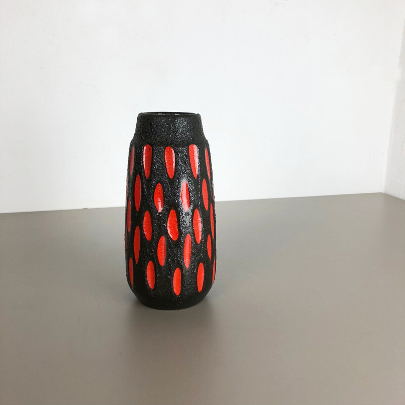 Vintage pottery Fat Lava vase by Scheurich