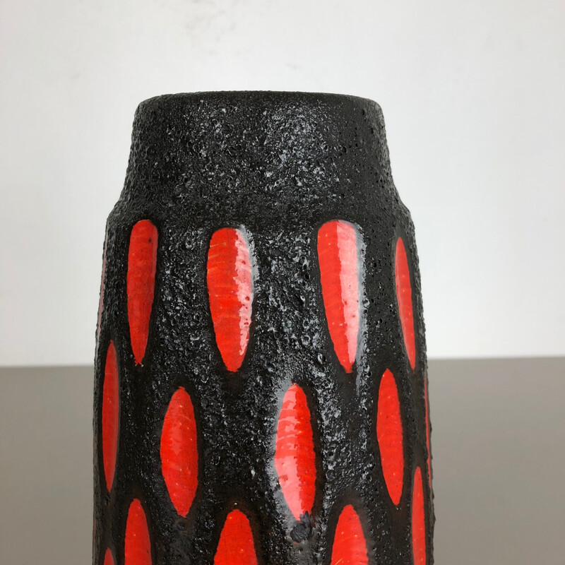 Vintage pottery Fat Lava vase by Scheurich
