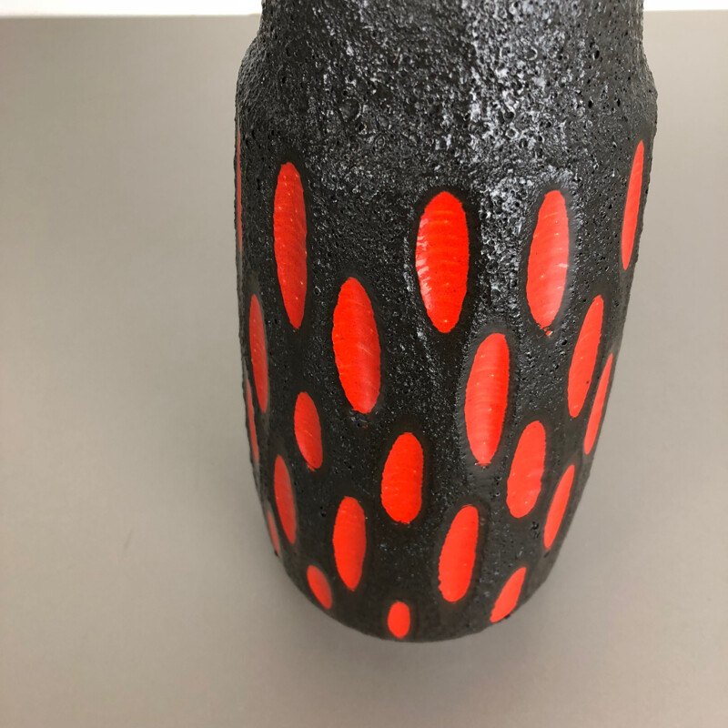 Vintage pottery Fat Lava vase by Scheurich