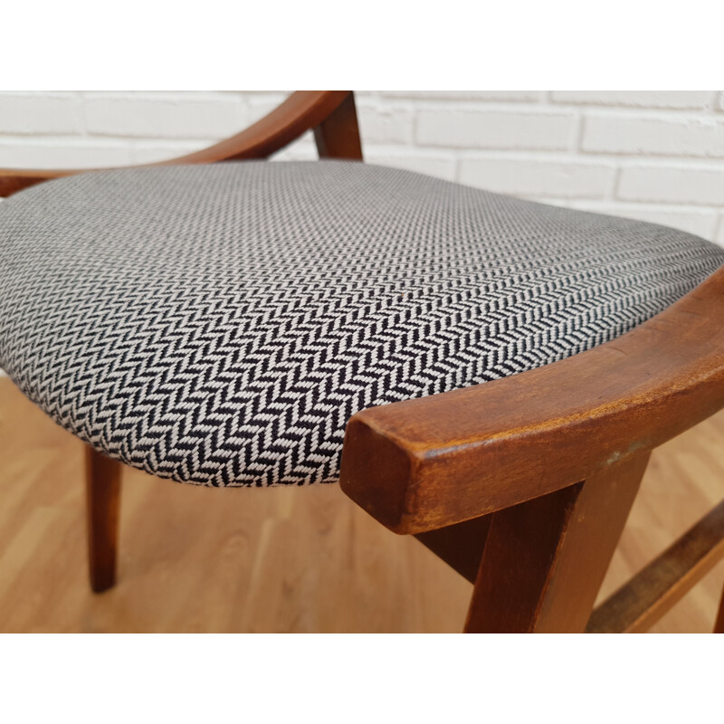 Vintage small armchair in beech wood